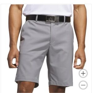 Adidas Men's Gray Golf Shorts with Black Accents